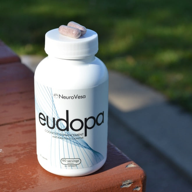 eudopa bottle with two capsules on the cap